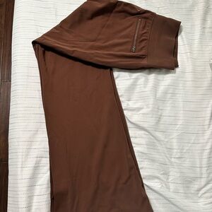 Athleta Wide-Leg Jumpsuit Pants in Chocolate Brown